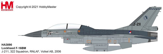 1/72 F-16B Fighting Falcon Block 20 MLU J-211 322 Squadron Polly Grey RNLAF Koninklijke Luchtmacht Leeuwarden Air Base 2006