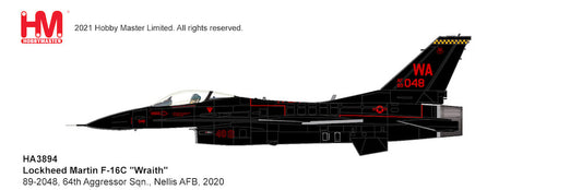 1/72 F-16C Fighting Falcon USAF "Wraith" 89-2048 64th Aggressor Sqn. Nellis AFB 2020
