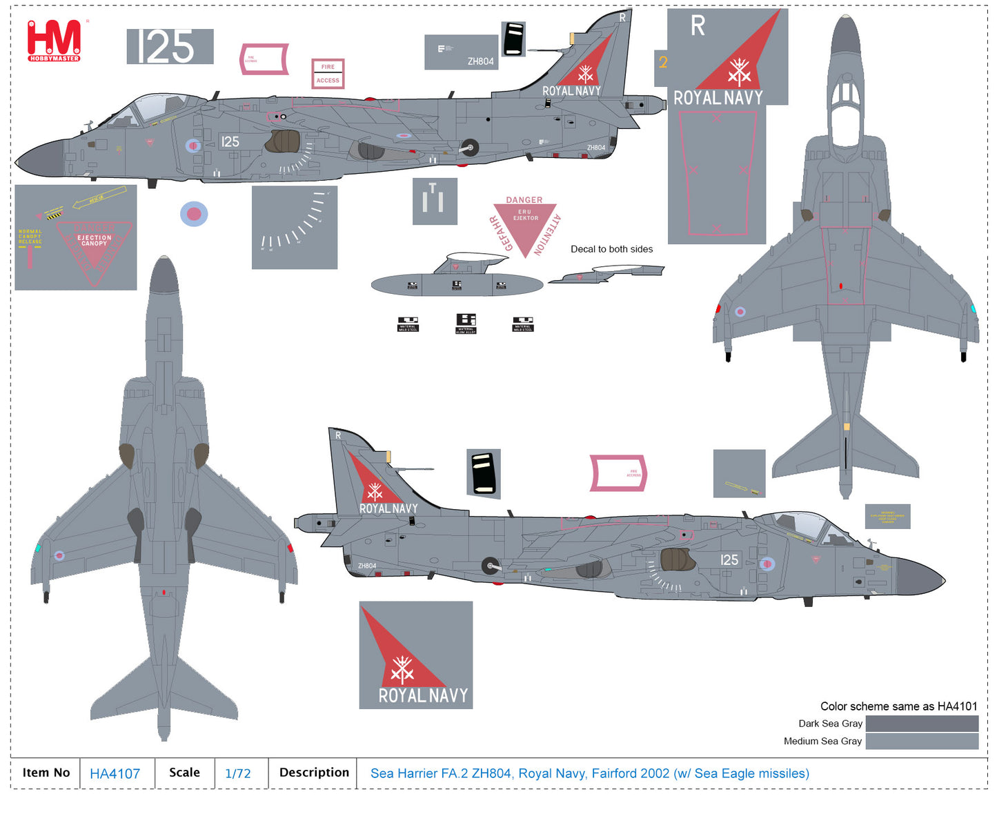 1/72 FA.2 ZH804 Royal Navy Fairford 2002 (w/ Sea Eagle missiles)