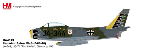 1/72 F-86F-40 Sabre Mk.6 JA-344 JG 71 "Richthofen" Germany 1961