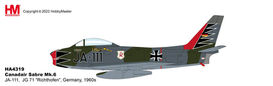 1/72 JA-111 Sabre Mk.6 JG 71 "Richthofen" Germany 1960s