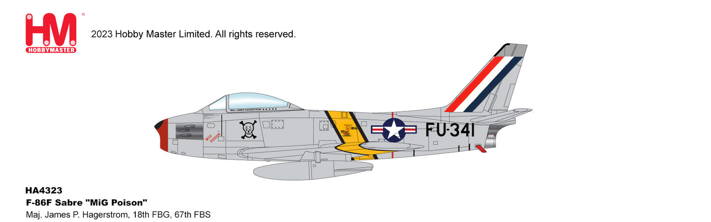 1/72 F-86F Sabre "MiG Poison" flown by Maj. James P. Hagerstrom 67th FBS18th FBG Korean War