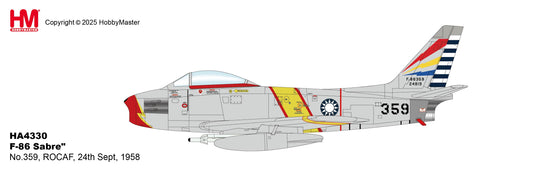 1/72 F-86 Sabre No.359 ROCAF 24th Sept 1958