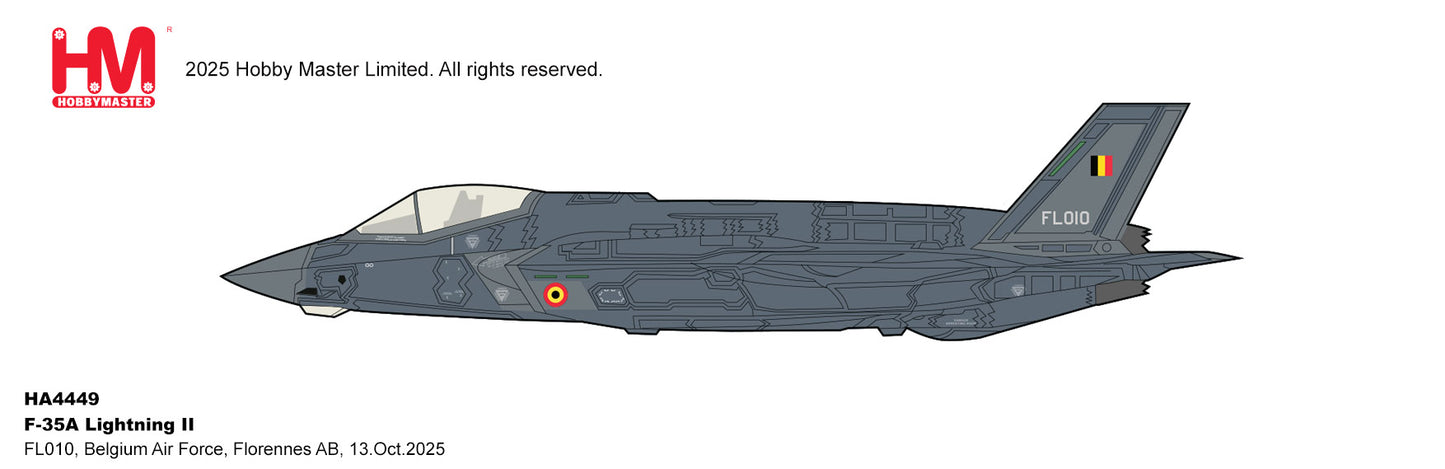 1/72 F-35A Lightning II FL010 Belgium Air Force Florennes AB 13-Oct-2025 (with 2 x B61 Nuclear Bomb)