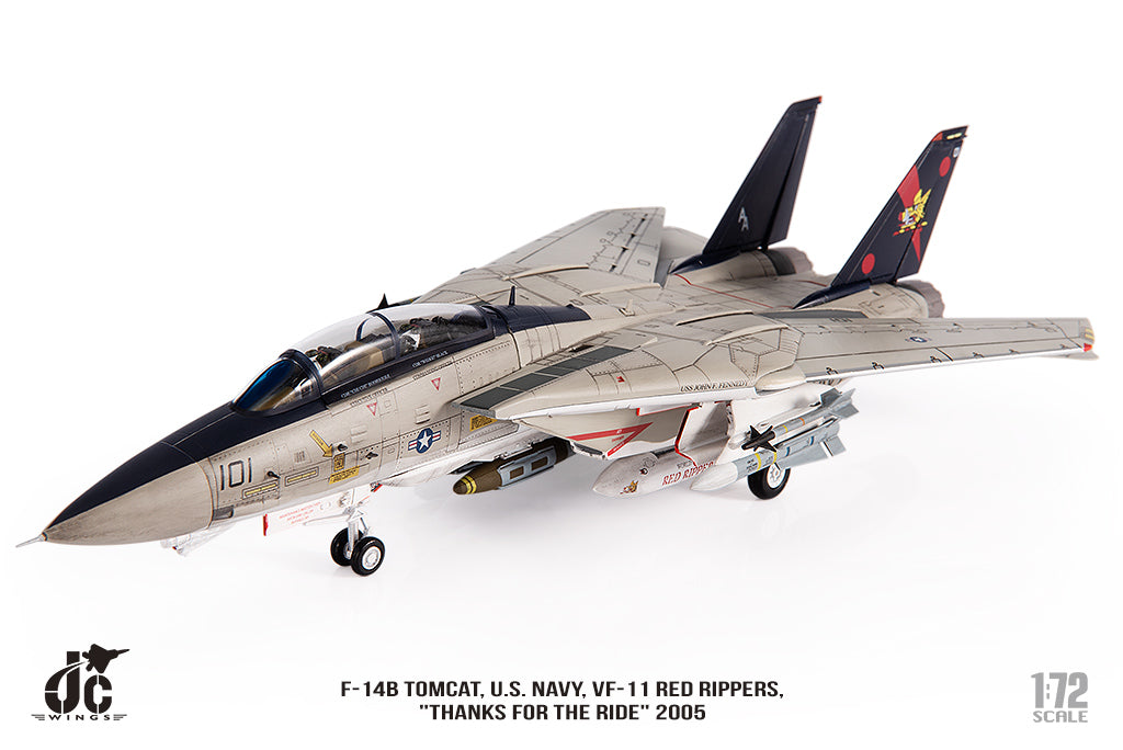 "1/72 F-14B Tomcat U.S. NAVY VF-11 Red Rippers ""THANKS FOR THE RIDE"" 2005"