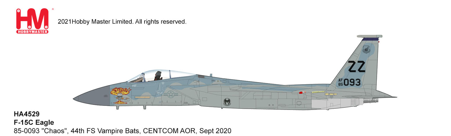 1/72 F-15C Eagle USAF 85-0093 "Chaos" 44th FS Vampire Bats CENTCOM AOR Sept 2020