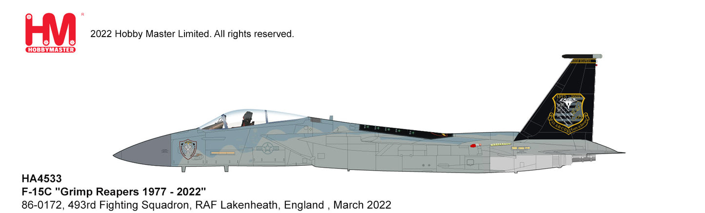 1/72 F-15C "Grim Reapers 1977 - 2022" 86-0172 493rd Fighter Squadron RAF Lakenheath England  March 2022