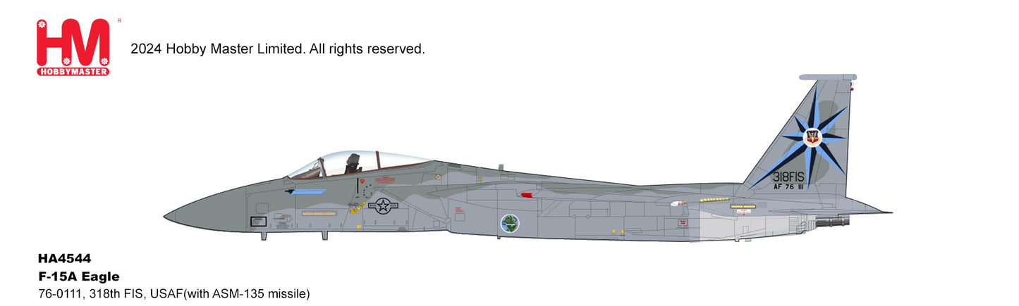 1/72 F-15A Eagle 76-0111 318th FIS USAF (with ASM-135 Missile)