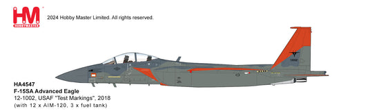 1/72 F-15SA Advanced Eagle 12-1002 USAF "Test Markings" 2018 (with 12 x AIM-120 3 x Fuel Tank)