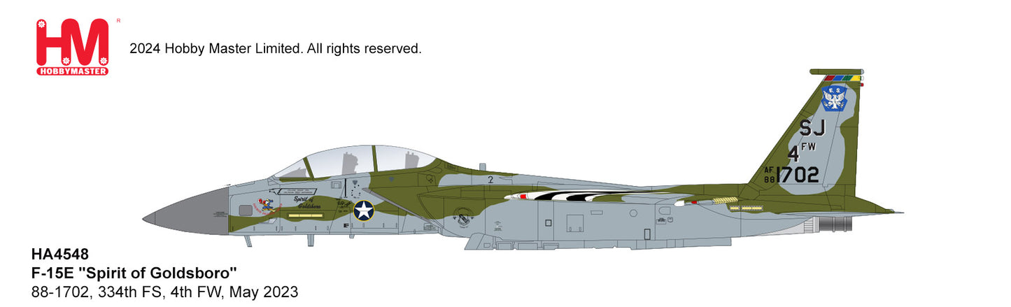 1/72 F-15E "Spirit of Goldsboro" 88-1702 334th FS 4th FW May 2023