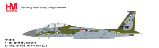 1/72 F-15E "Spirit of Goldsboro" 88-1702 334th FS 4th FW May 2023