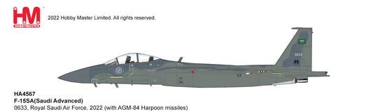 1/72 F-15SA (Saudi Advanced) 0633 Royal Saudi Air Force 2022 (with AGM-84 Harpoon Missiles)