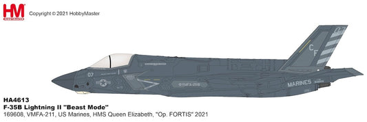 1/72 F-35B Lightning II "Beast Mode" 169608 VMFA-211 US Marines HMS Queen Elizabeth "Op. FORTIS" 2021