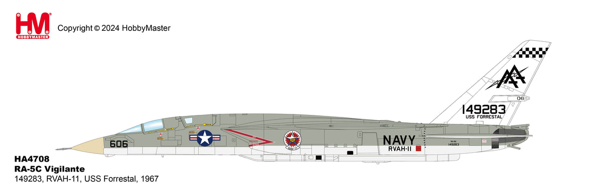1/72 RA-5C Vigilante 149283 RVAH-11 USS Forrestal 1967