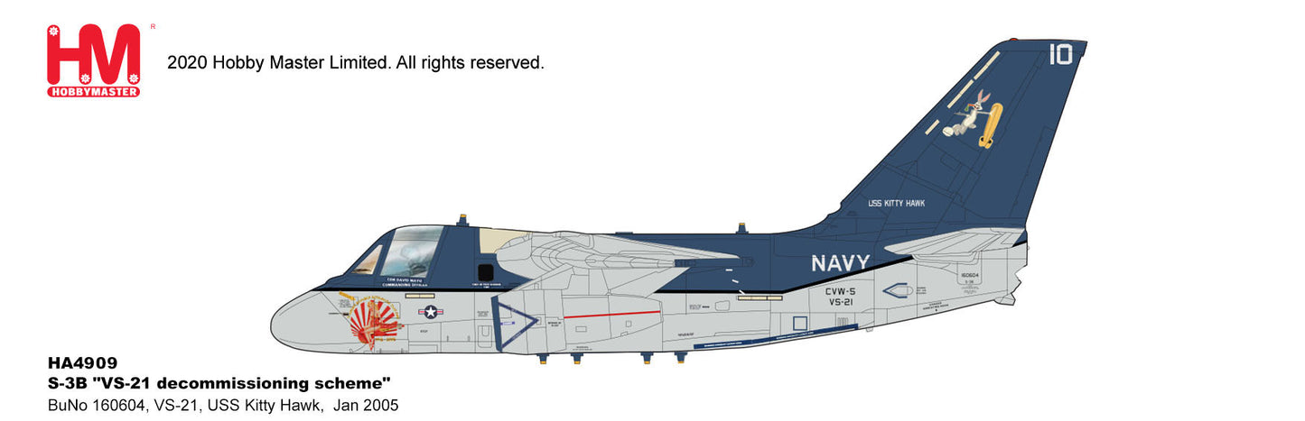 1/72 S-3B "VS-21 Decommissioning Scheme" BuNo 160604 VS-21 USS Kitty Hawk Jan 2005