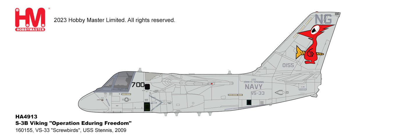 1/72 S-3B Viking "Operation Eduring Freedom" 160155 VS-33 "Screwbirds" USS Stennis 2001