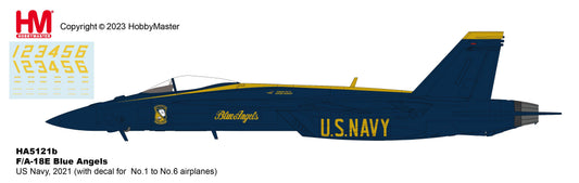 1/72 F/A-18E Blue Angels US Navy 2021 (with Decals for No.1 to No. 6 Airplanes)