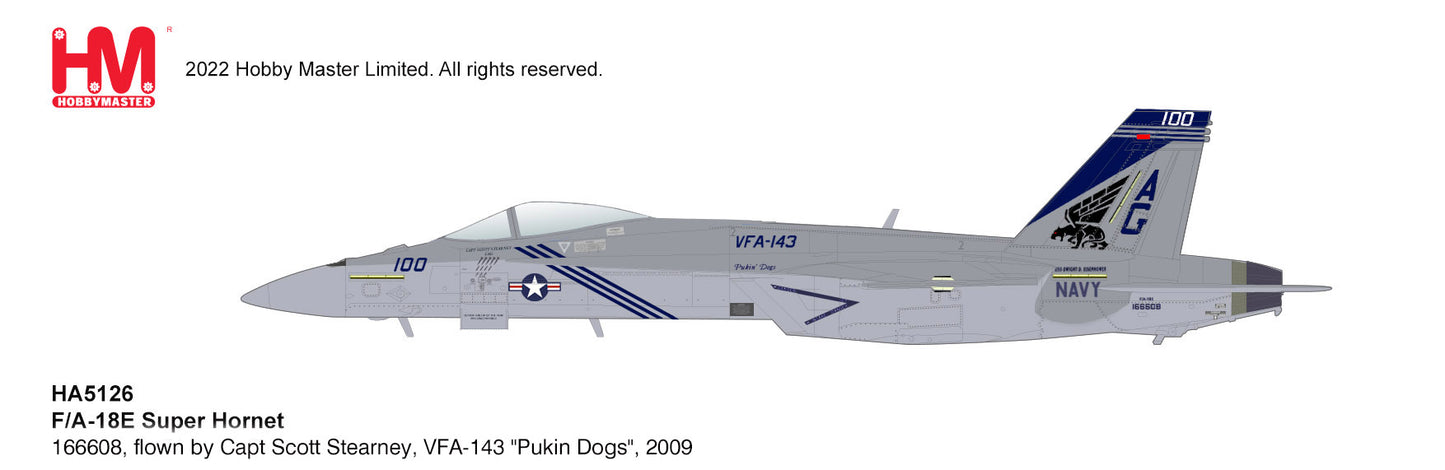 1/72 F/A-18E Super Hornet 166608 flown by Capt Scott Stearney VFA-143 "Pukin Dogs" 2009