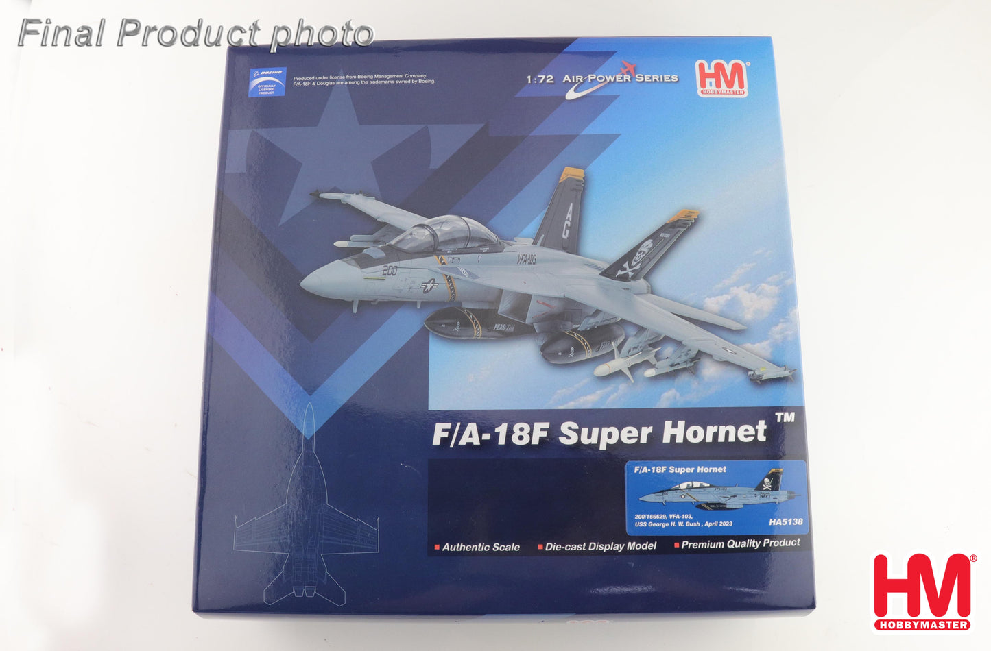 1/72 F/A-18F Super Hornet 200/166629 VFA-103 USS George H. W. Bush April 2023