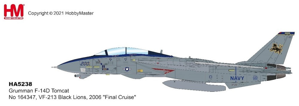 1/72 F-14D Tomcat US Navy No 164347 VF-213 Black Lions 2006 "Final Cruise"