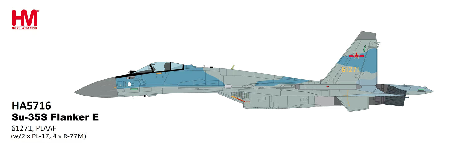 1/72 Su-35S Flanker E 61271 PLAAF China (w/ 2 x PL-17 4 x R-77M)