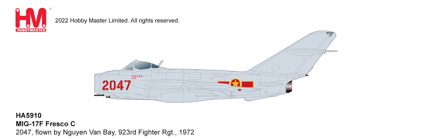 1/72 MiG-17 Fresco C 2047 flown by Nguyen Van Bay 923rd Fighter Rgt. 1972