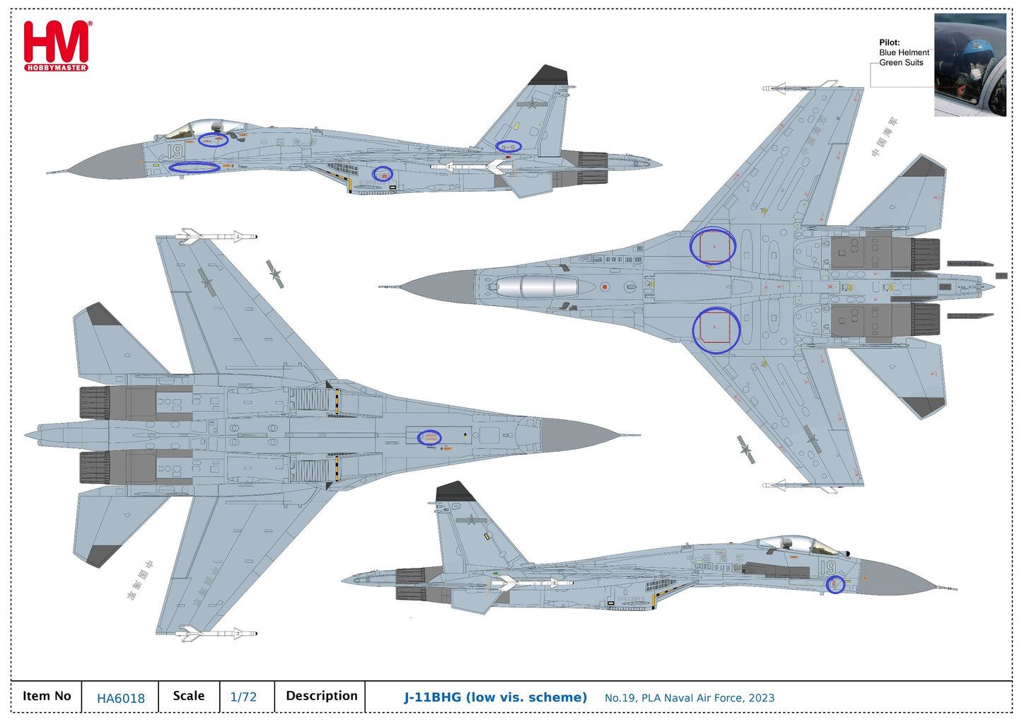 1/72 J-11BHG (Low Visibility Scheme) No.19 PLA Naval Air Force 2023