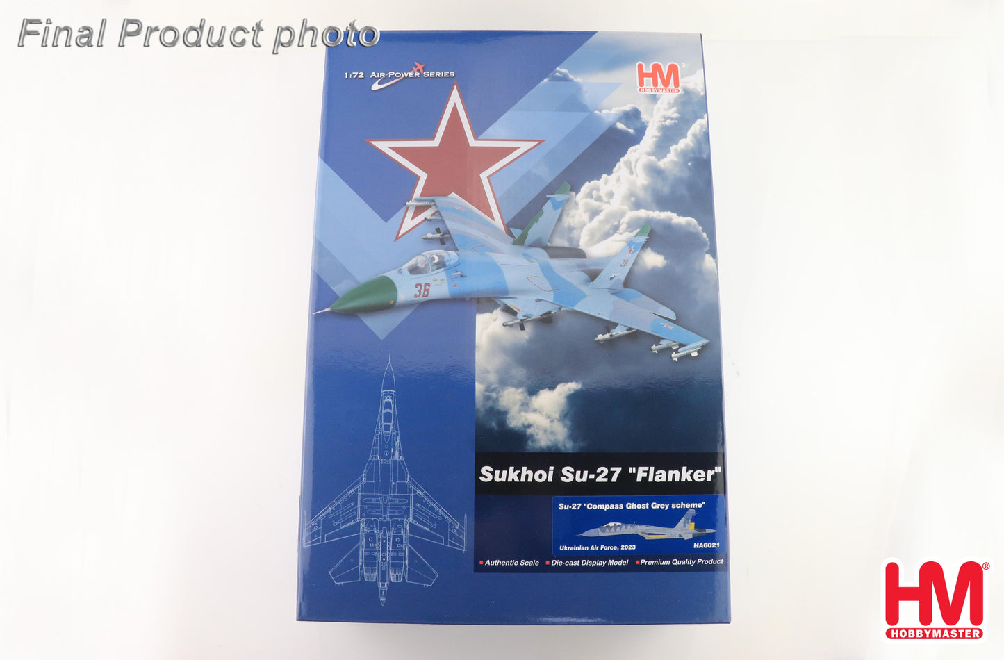1/72 Su-27 "Compass Ghost Grey scheme" Ukrainian Air Force 2023 (with AGM-88 and IRIS-T Missiles)