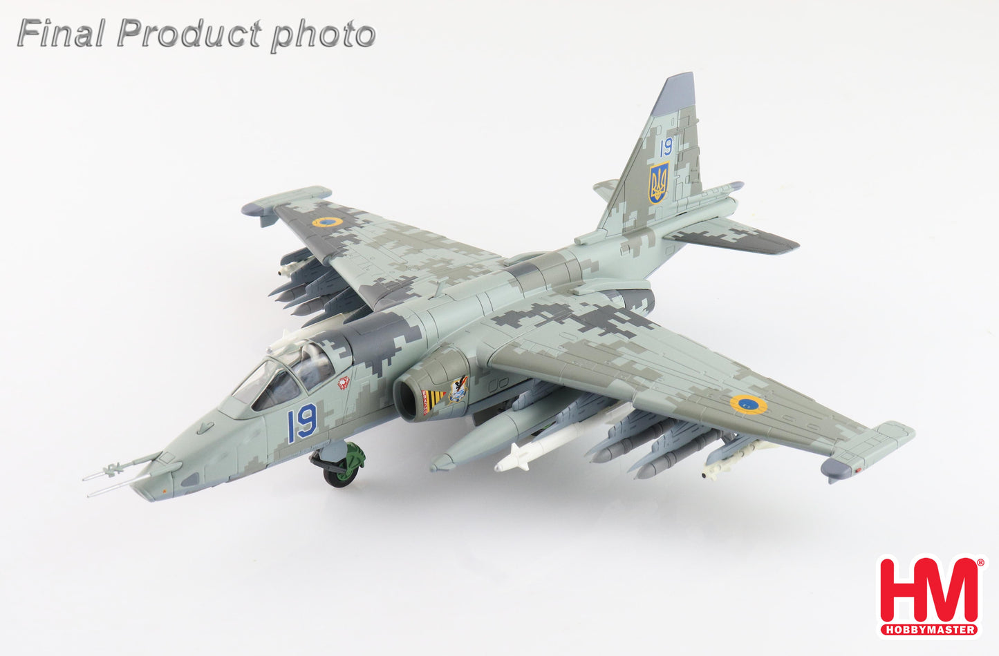 1/72 Su-25M1 "Lt. Col. Zhybrov "(Low Visibility Scheme) Blue 19 299th Tactical Aviation Brigade Ukraine AF Feb 2022 (with 2 x KH-25ML 4 x S-24B)