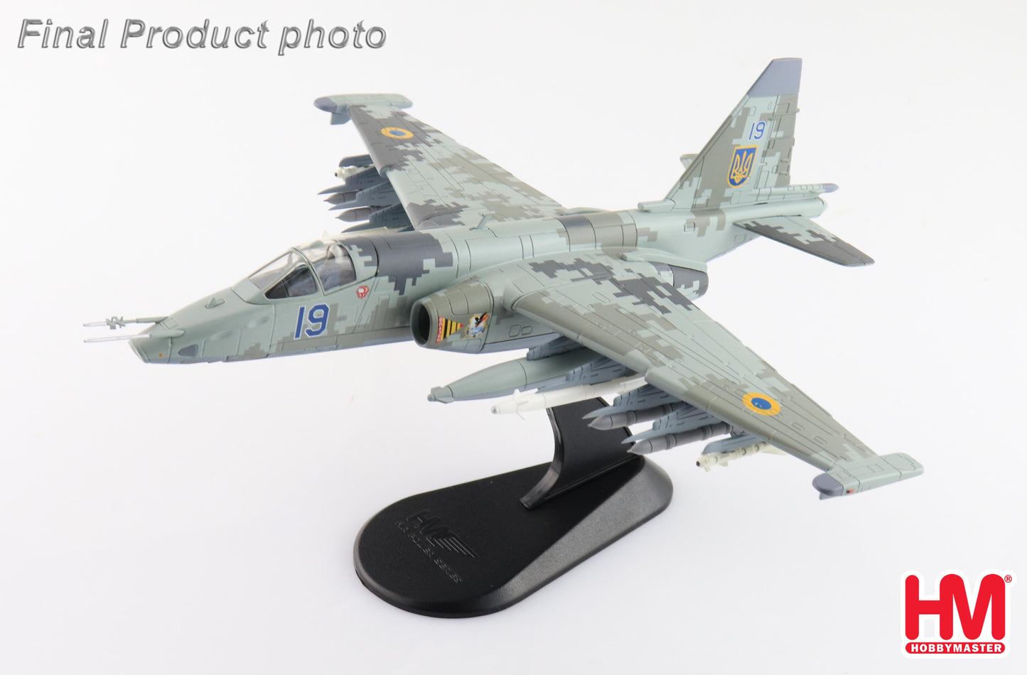 1/72 Su-25M1 "Lt. Col. Zhybrov "(Low Visibility Scheme) Blue 19 299th Tactical Aviation Brigade Ukraine AF Feb 2022 (with 2 x KH-25ML 4 x S-24B)