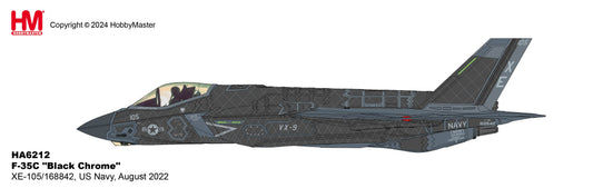 1/72 F-35C "Black Chrome" XE-105/168842 US Navy August 2022