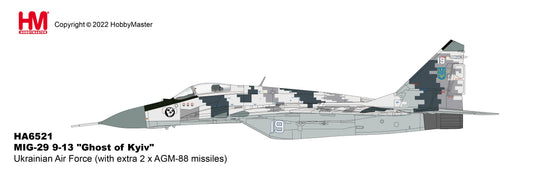 1/72 MiG-29 9-13 "Ghost of Kyiv" bort 19 Ukrainian Air Force (with Extra 2 X AGM-88 Missles)