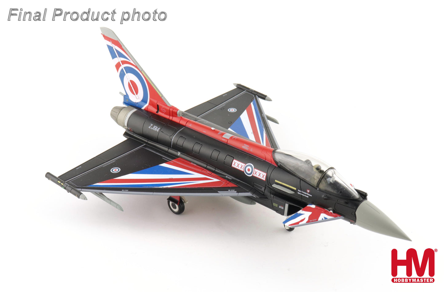 1/72 Eurofighter Typhoon "Blackjack" ZJ914 RAF 2021 (with Generic Box 2 x Empty Pylon 1 x Center Fuel Tank)