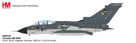 1/72 Tornado IDS MFG 43+87 MFG2 Eggebek Germany 1996 (with 2 x AS.34 Missile)