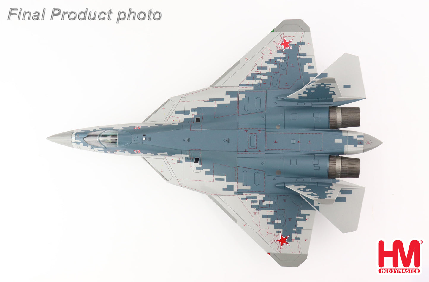1/72 Su-57 Stealth Fighter Red 52 Russian Air Force 2022 (with 4 x KH-59MK2 Missiles)
