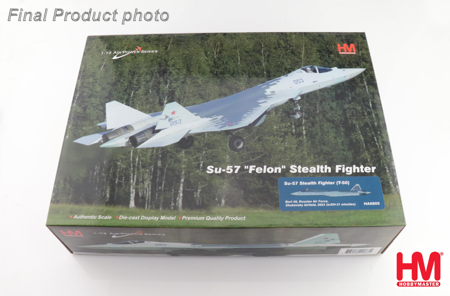 1/72 Su-57 Stealth Fighter (T-50) Bort 56 Russian Air Force Zhukovsky Airfield 2023 (with KH-31 Missiles)