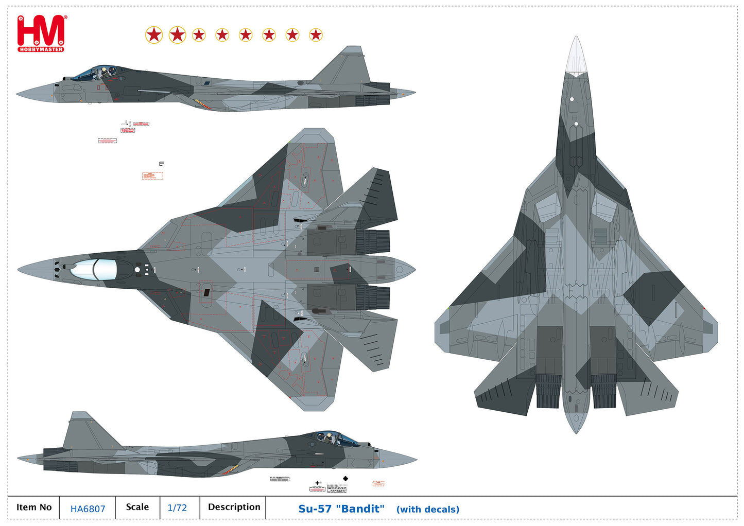 1/72 Su-57 "Bandit" (with Decals)