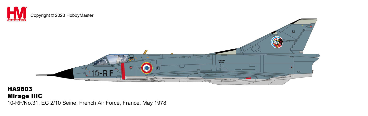 1/72 Mirage IIIC 10-RF/No.31 EC 2/10 Seine French Air Force France May 1978