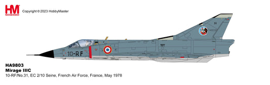 1/72 Mirage IIIC 10-RF/No.31 EC 2/10 Seine French Air Force France May 1978