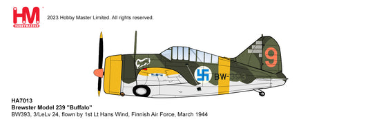1/48 Brewster Model 239 "Buffalo" BW393 3/LeLv 24 flown by 1st Lt Hans Wind Finnish Air Force March 1944