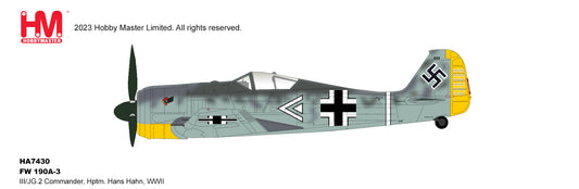 1/48 Fw-190A-3 III/JG.2 Commander Hptm. Hans Hahn WWII