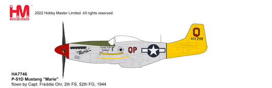 1/48 P-51D Mustang "Marie" flown by Capt. Freddie Ohr 2th FS 52th FG 1944