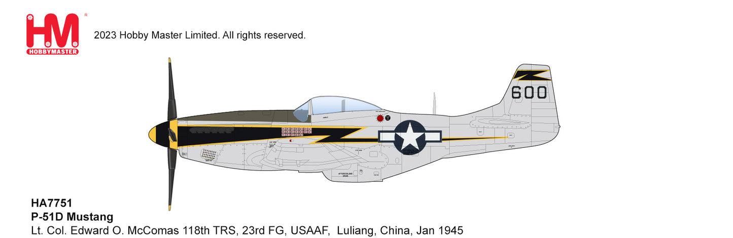 1/48 P-51D Mustang Lt. Col. Edward O. McComas 118th TRS 23rd FG USAAF Luliang China Jan 1945