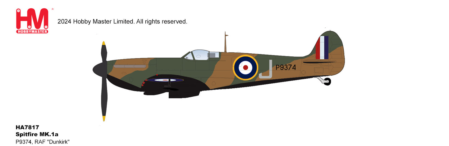 1/48 Spitfire MK.1a "Dunkirk" J/P9374 RAF