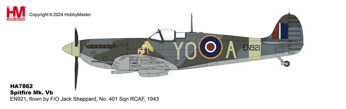 1/48 Spitfire Mk. Vb EN921 flown by F/O Jack Sheppard No. 401 Sqn. (RCAF) 1943