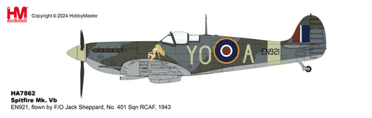 1/48 Spitfire Mk. Vb EN921 flown by F/O Jack Sheppard No. 401 Sqn. (RCAF) 1943