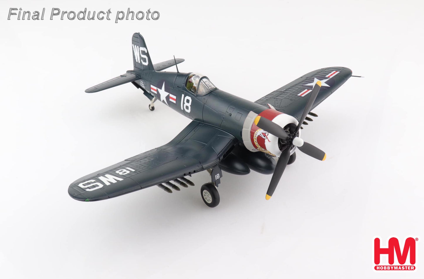 1/48 F4U-4 Corsair White 18 VMF-323 "Death Rattlers" USS Sicily June 1951 (with 8 HVAR Rockets)