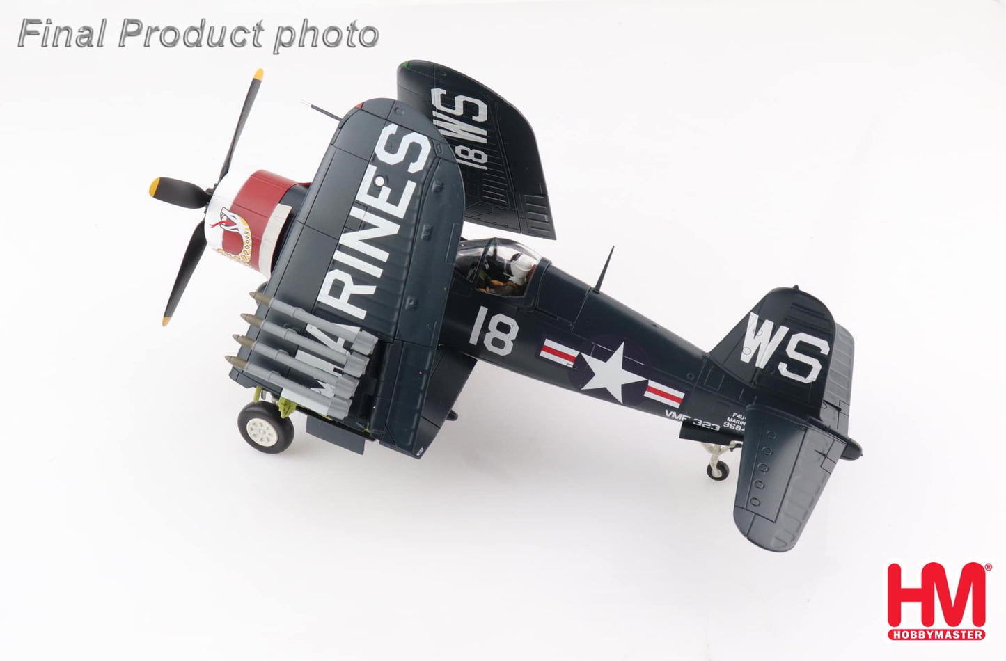 1/48 F4U-4 Corsair White 18 VMF-323 "Death Rattlers" USS Sicily June 1951 (with 8 HVAR Rockets)
