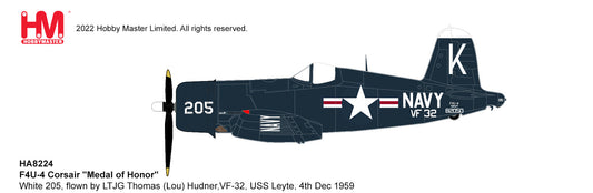 1/48 F4U-4 Corsair "Medal of Honor" White 205 flown by LTJG Thomas (Lou) Hudner VF-32 USS Leyte 4th Dec 1950