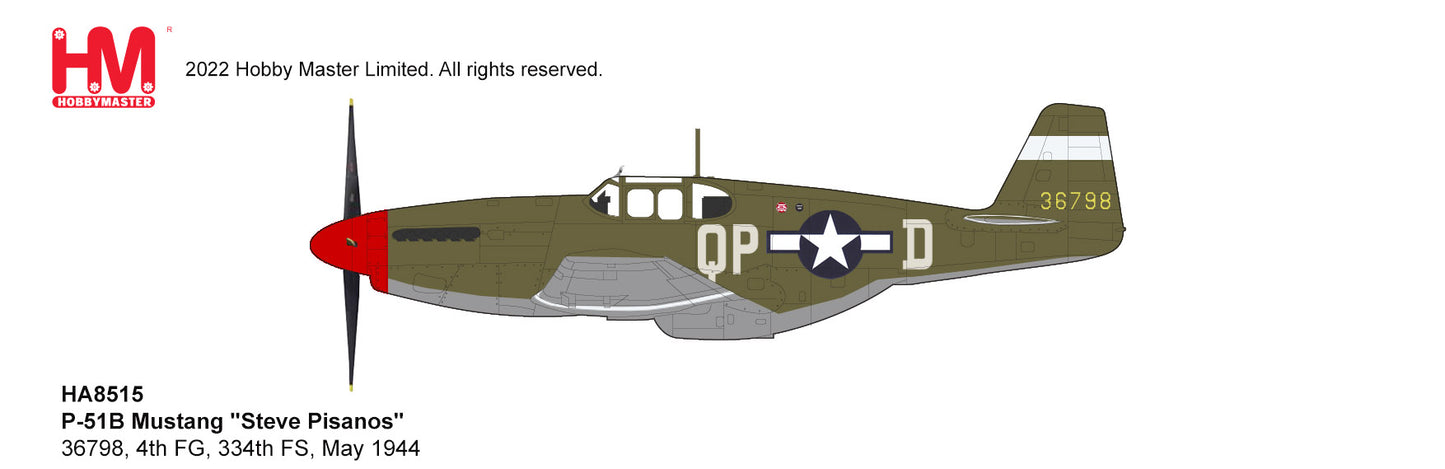 1/48 P-51B Mustang "Steve Pisanos" 36798 4th FG 334th FS May 1944